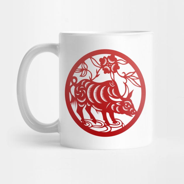 Chinese Zodiac Ox in Red by Takeda_Art